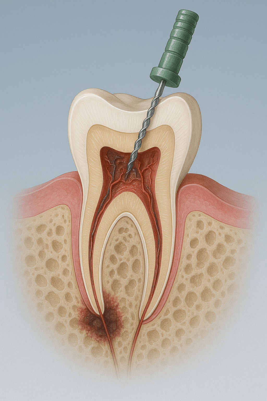 Root Canal Treatment procedure diagram